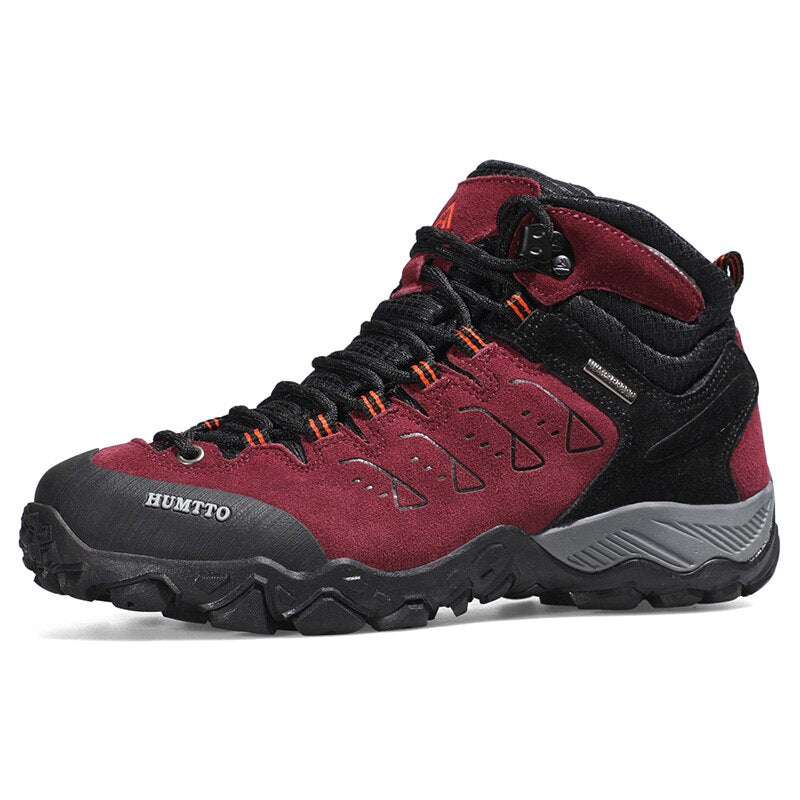 Acheter wine-red-women HUMTTO Waterproof Hiking Shoes Men&amp;#39;s Outdoor Sneakers for Men 2021 Leather Women Winter Woman Climbing Trekking Sport Man Boots