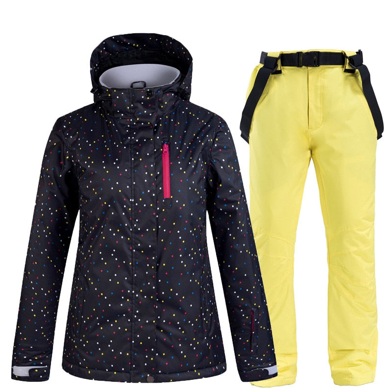 Buy color-13 Thermal Ski Jacket &amp; Pants Set Windproof Waterproof Snowboarding Jacket or set for women