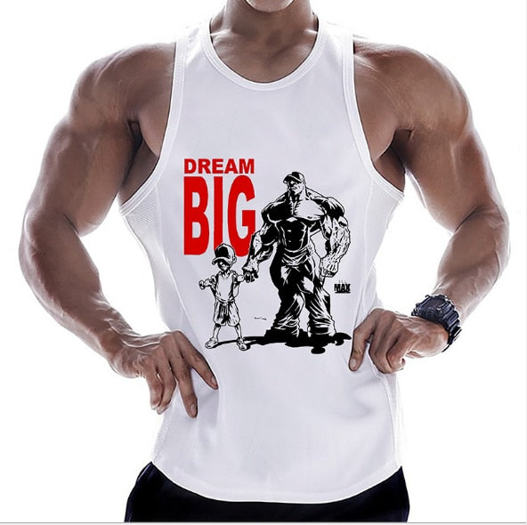 Compra 9 Bodybuilding tank-top for men of various designs. sleeveless singlet for men