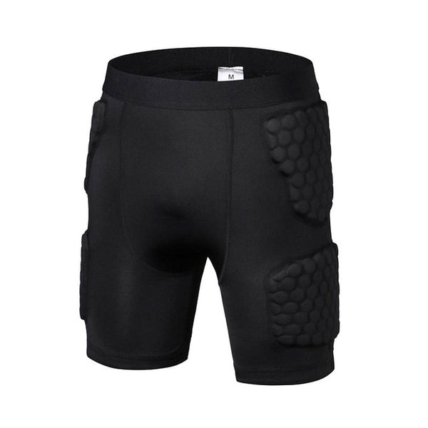Men Sports Kneepad Elbow Shock Guard Compression Padded Shorts