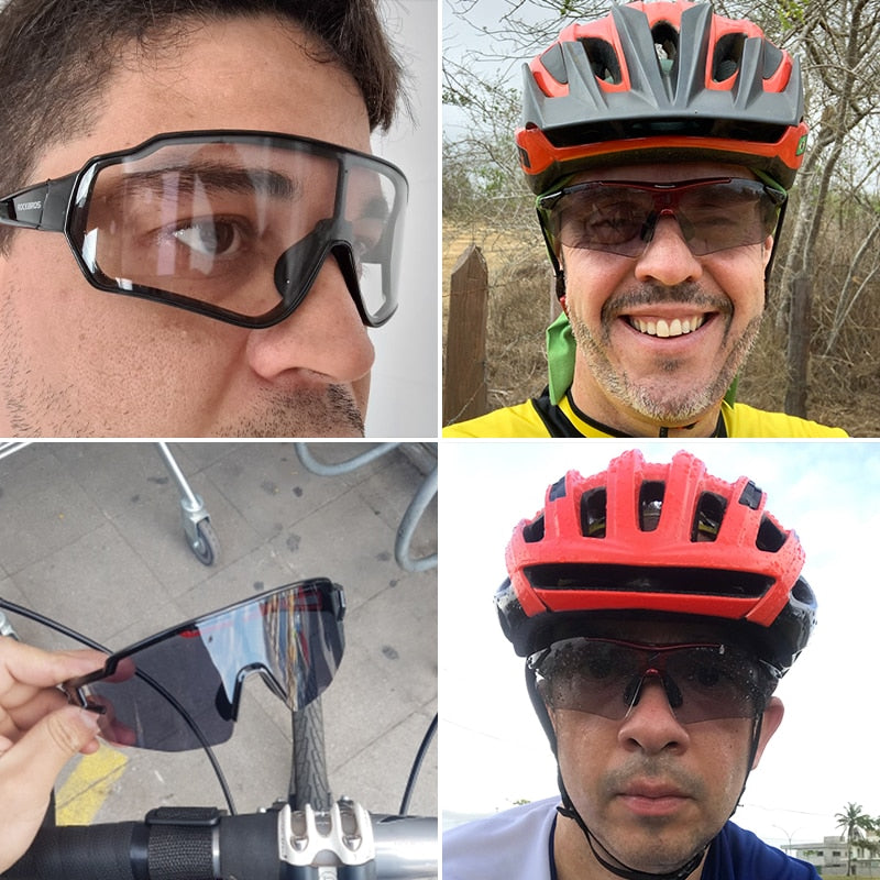 ROCKBROS Photochromic Cycling Glasses Bike Bicycle Glasses