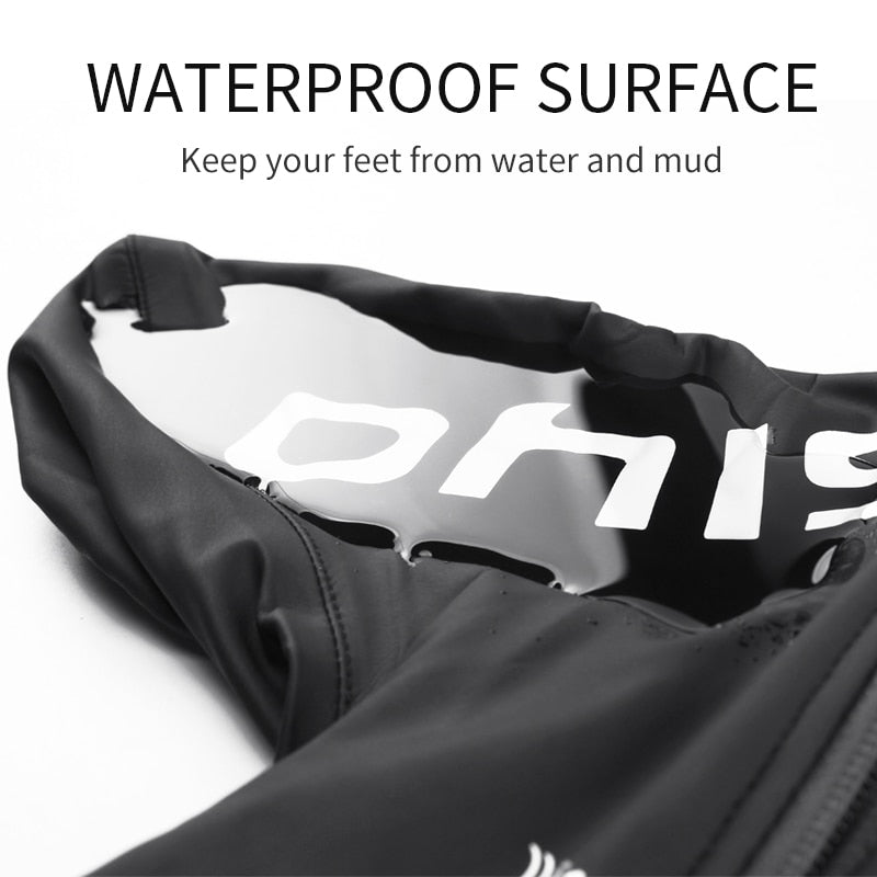 Waterproof & Rainproof Thermal Fleece Cycling Overshoes with Lock Protector - 0
