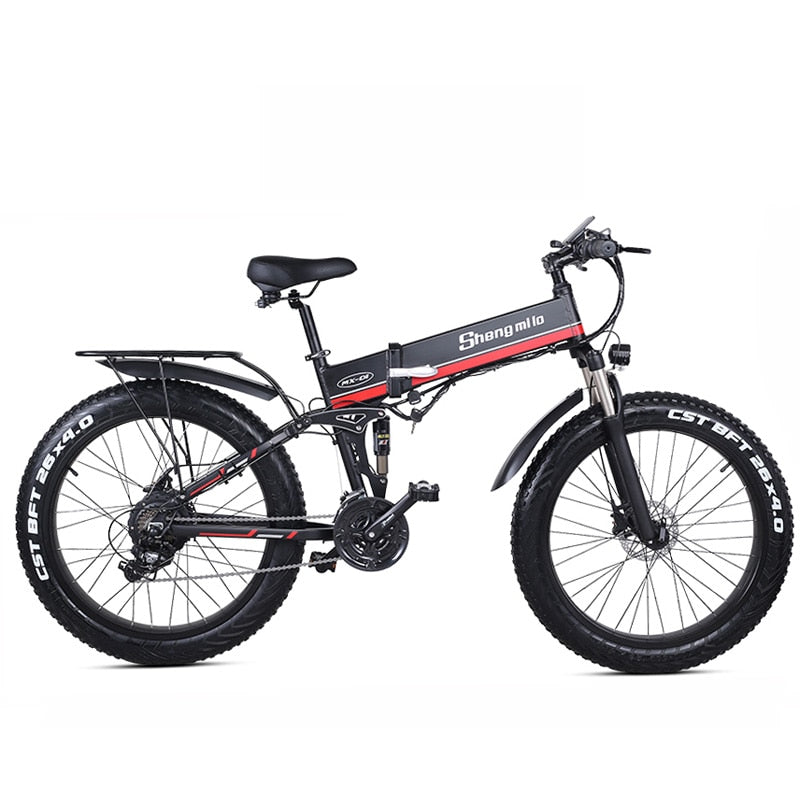 5-level Pedal Assist Powerful Motor MX01 26 Inch Folding Electric Bicycle, 48V 1000W