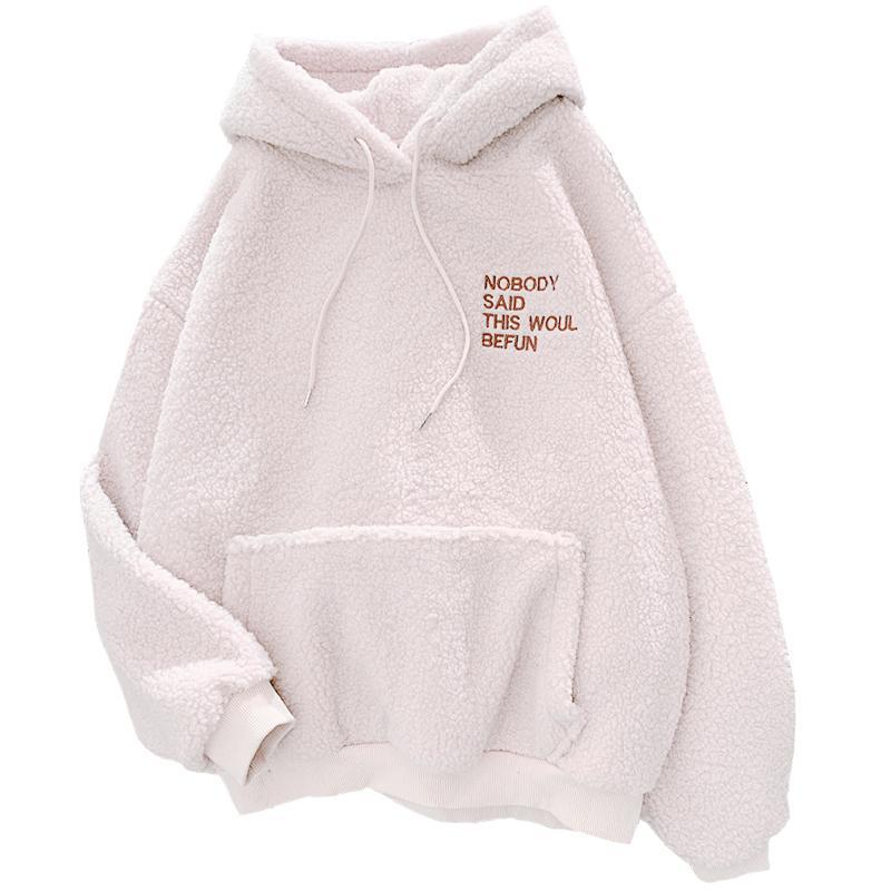 Acheter ws10 Thick Fashion Letter Embroidery Harajuku Hoodie for Women