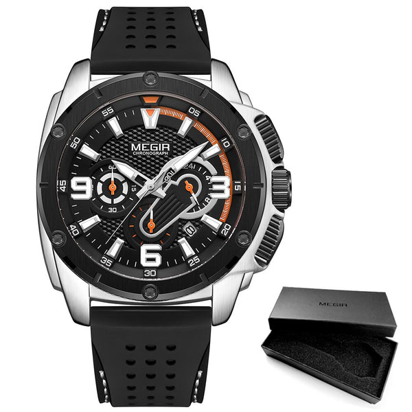 Chronograph Quartz Watch - Military style Sport Wristwatch