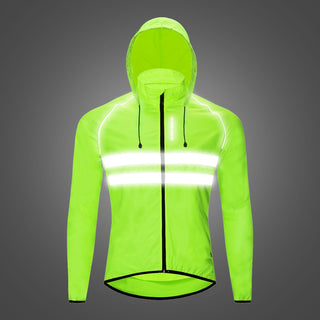 Compra bl225-green WOSAWE Windproof &amp; Waterproof Cycling Hooded Jackets
