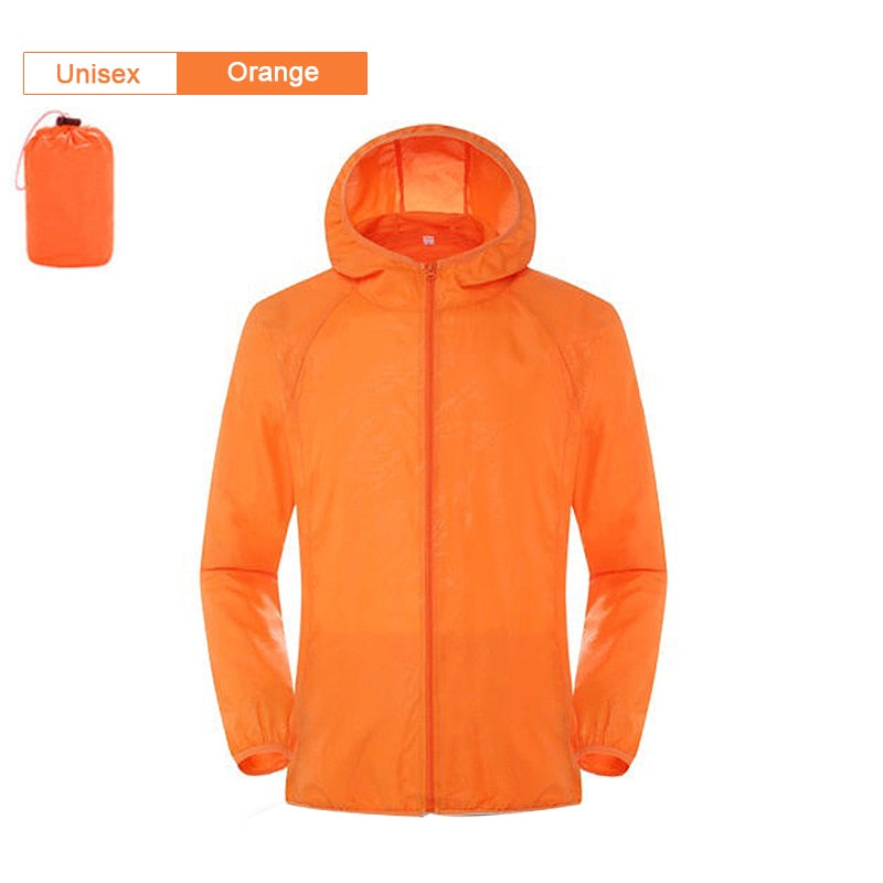 Acheter unisex-orange Hiking Jacket Waterproof Quick Dry Camping Sun-Protective Anti UV Windbreaker