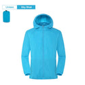 Hiking Jacket Waterproof Quick Dry Camping Sun-Protective Anti UV Windbreaker blue