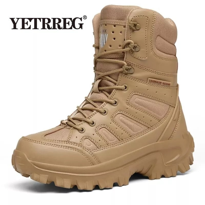 Military -Style Non-slip & Waterproof Ankle Boots for Men - 0