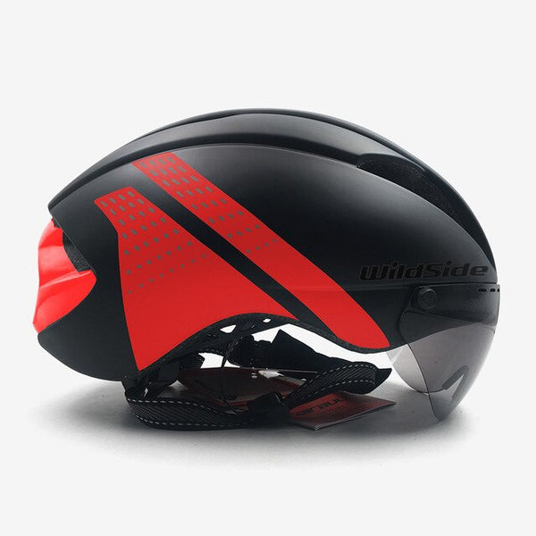 Aero tt time trial racing cycling helmet for men and women with goggles 