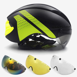 Aero tt time trial cycling helmet | cycling helmet with goggles