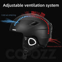 COPOZZ Light Ski Helmet Integrally-Moulded for Snowboard & Cycling