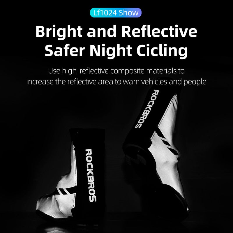 ROCKBROS Waterproof Reflective Thermal Cycling Shoe Cover-20