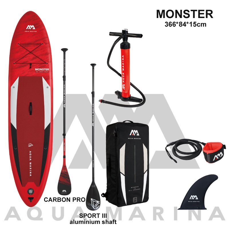 Comprar set-k AQUA MARINA 12ft Stand Up inflatable paddle board MONSTER P 84 x 15cm