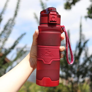 Buy dark-red ZOUNICH Protein Shaker Portable Water Bottle Leakproof