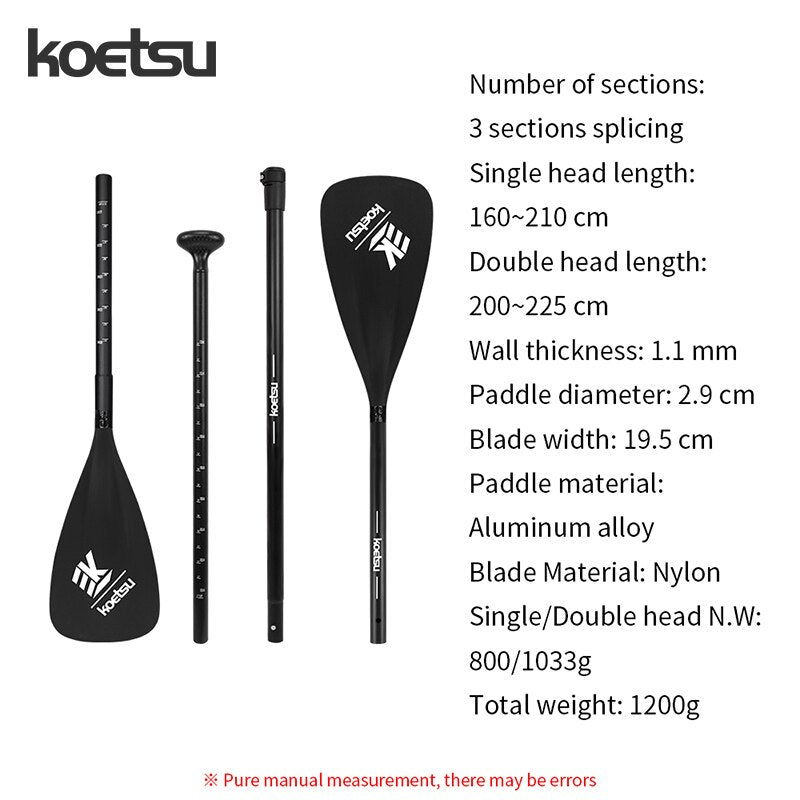 KOETSU Sup 4 stage Aluminum Alloy Dual-purpose Double-head Paddle 