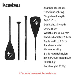 KOETSU Sup 4 stage Aluminum Alloy Dual-purpose Double-head Paddle 