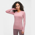 Nepoagym OCEAN Yoga Seamless Top Super Soft Long Sleeve Shirt Stretchy. Workout Top for Women, jd sports, sports direct, Decathlon 