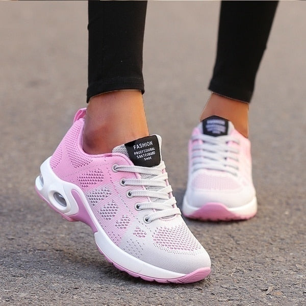 Compra 1722huifen Vulcanized Falt Platform Mesh Sports &amp; Running shoes for Women
