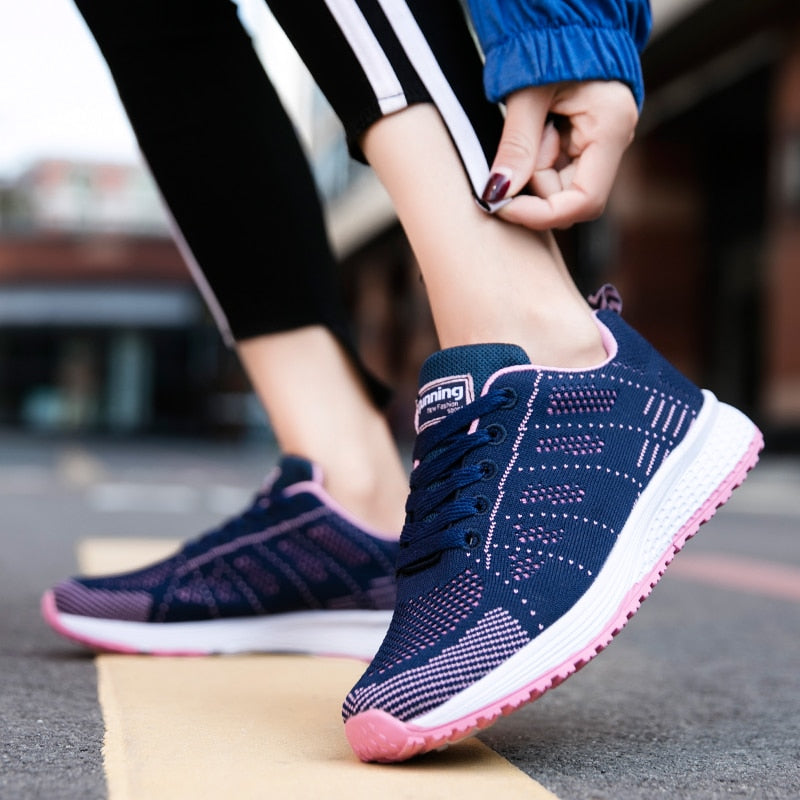 Sport Running Shoes Women Air Mesh Breathable Walking Women Sneakers Comfortable White Fashion Casual Sneakers Chaussure Femme - 0