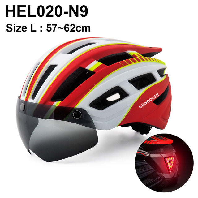 NEWBOLER Cycling Helmet with rear LED Light