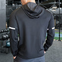 Hooded Fitness Jacket Zipper Pocket for Men and Women