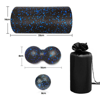 Yoga Roller Massage foam Ball & Roller set Set with Carry Bag 