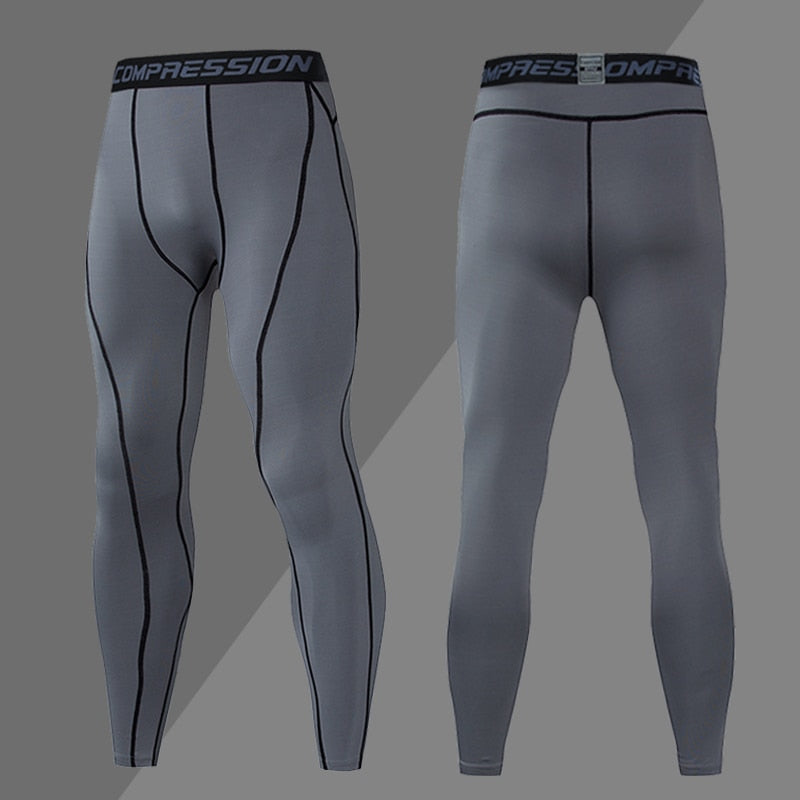 Compra 1605-gray Dry Fit Compression Sports Lycra Leggings for Men