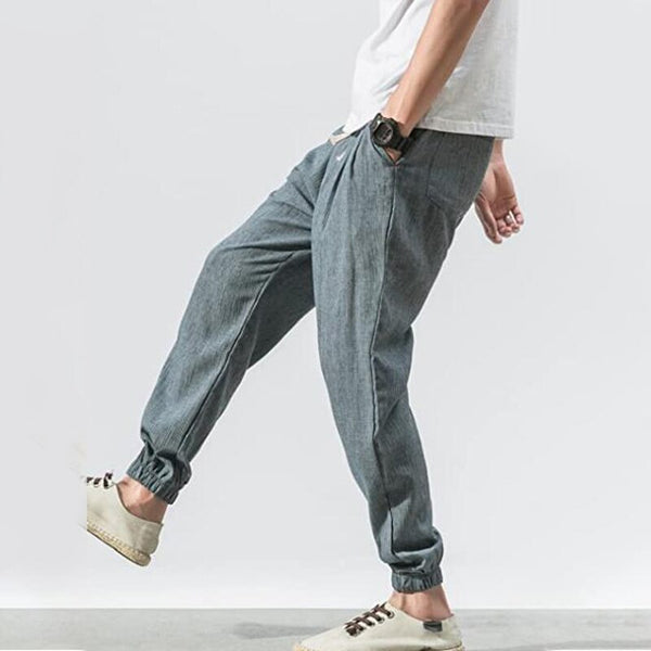 Breathable Cotton & Linen Yoga Sports Trousers