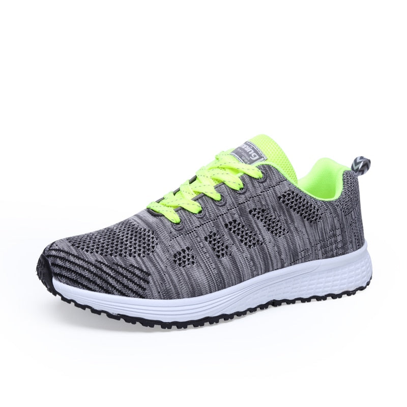 Buy grey-green Sport Running Shoes Women Air Mesh Breathable Walking Women Sneakers Comfortable White Fashion Casual Sneakers Chaussure Femme