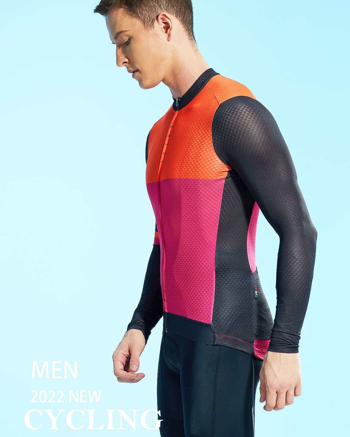 CHEJI Long Sleeve Quick-drying Cycling Jersey Pro team for Men