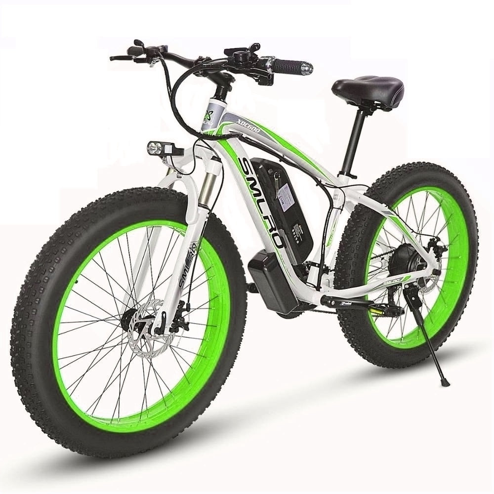 Comprar white-green 500W, 750W , 1000W Smlro XDC600 Electric Bicycle with Lithium Battery and 26Inch Wheels