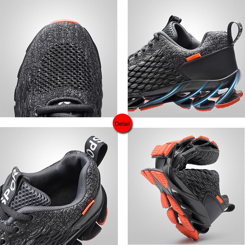 Breathable Mesh Lace Up Non-Slip Running Shoes for Men and Women