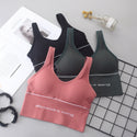 Sports bra women yoga Bra Padded Push Up Tops Fitness running Sports bra Lady Girls wrap chest workout Gym Yoga Vest tops
