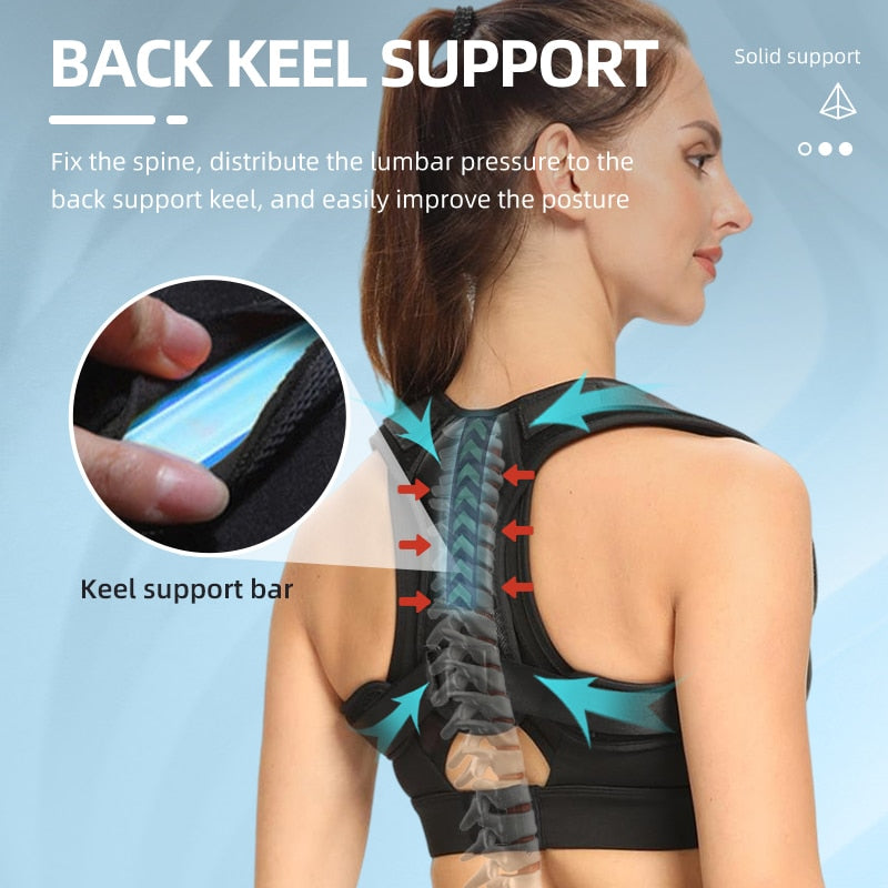 Adjustable Back Posture Corrector Open Shoulder Fixation Brace