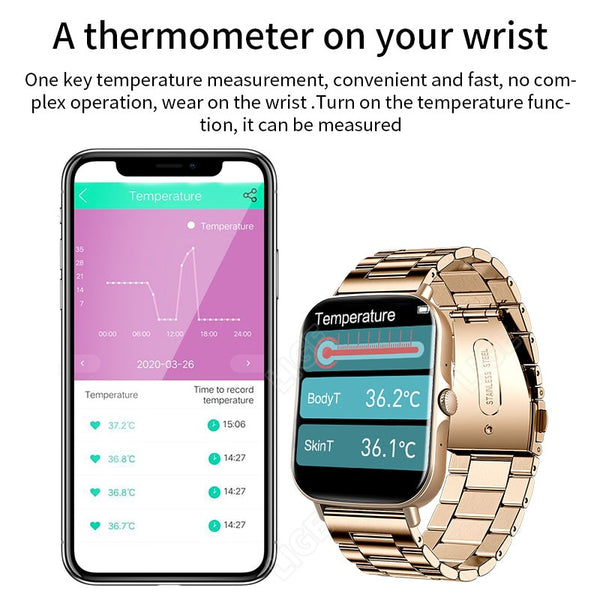 Men Full Touch screen, Body Temperature | Full Touch screen Smartwatch