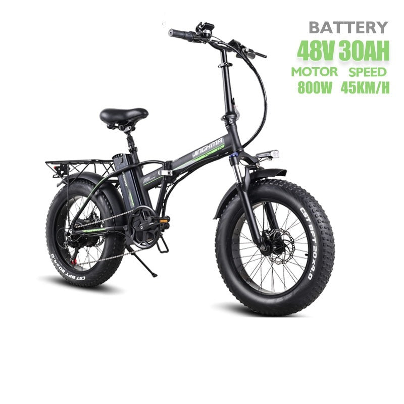 Products 250W, 800W Motor JINGHMA R8 Electric Bike with 48V30AH Lithium Battery and 20" 4.0 Fat Tires