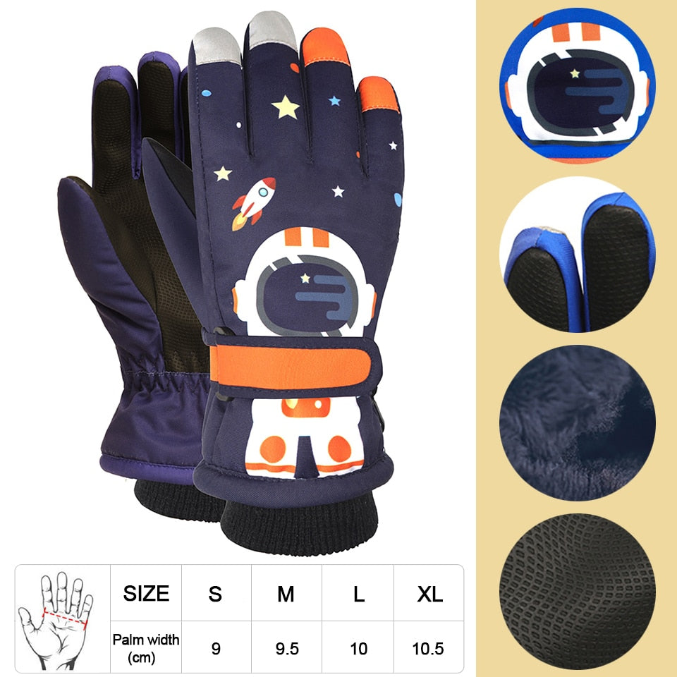 Acheter b-deep-blue Men, Women &amp; Children Warm Waterproof Ski and Cycling Gloves
