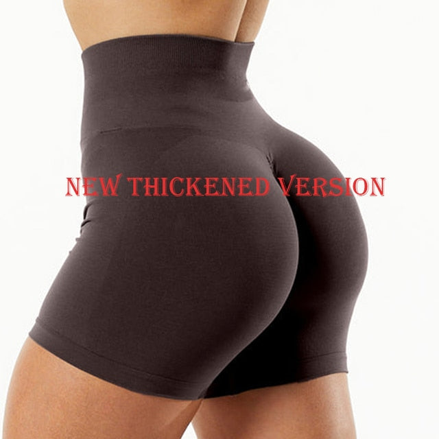 Acheter chocolate High Waist Seamless Sport Shorts Scrunch Bum Shorts for Women