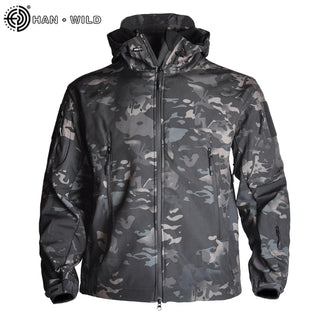 Buy black-camo-jacket Waterproof Windbreaker Tactical Jacket &amp; pants set for Men