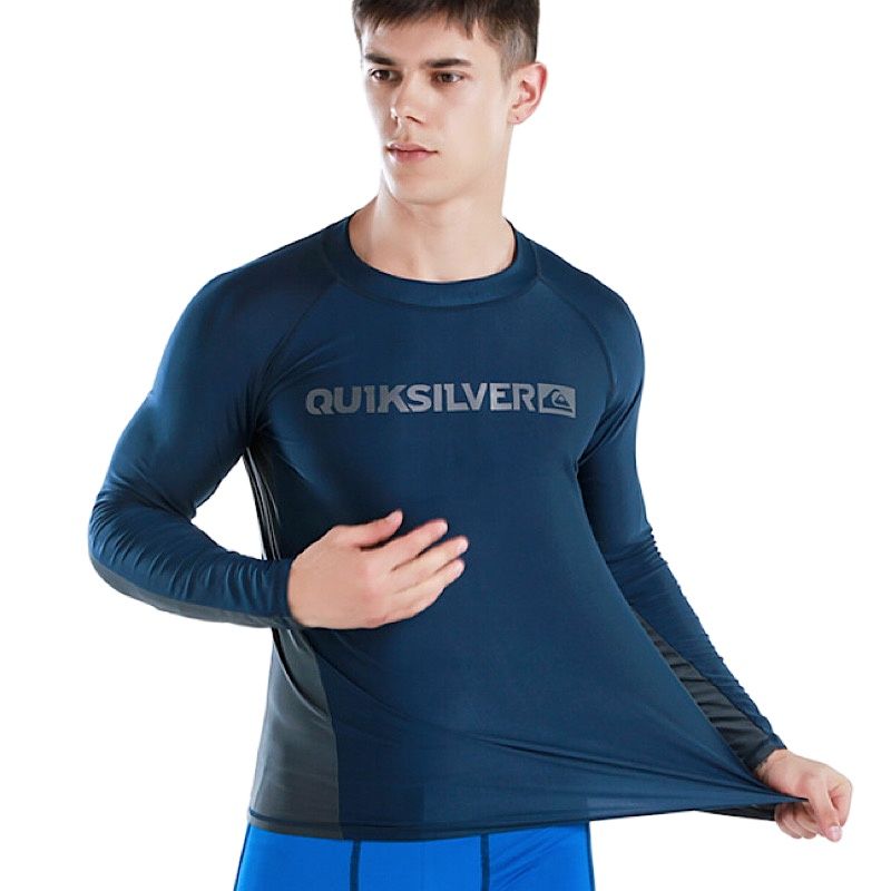 M-6XL UV Rashguard Lycra Protection Long Sleeve Swimsuit for Men-14