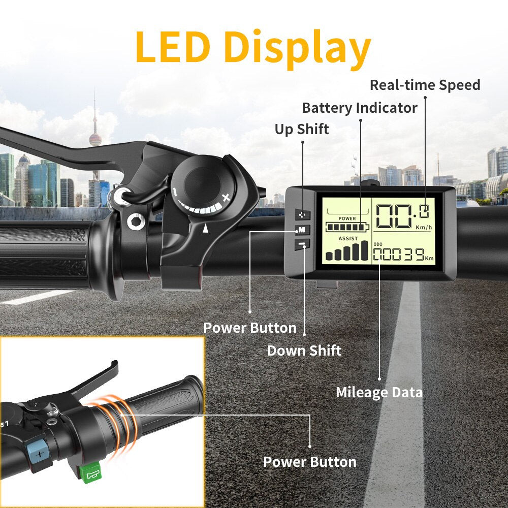IDOTATA 250W 26Inch 7.8AH  36V Aluminum Alloy Electric Bicycle Light Shock Absorption