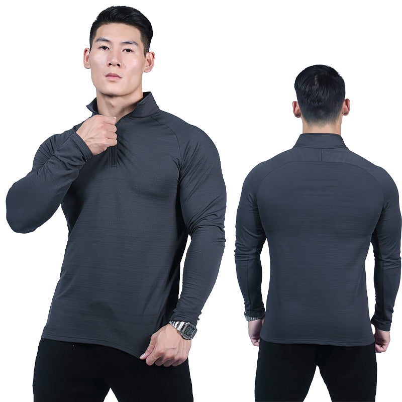 Compression long sleeve shirts for Outdoor workout and Running