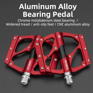 ROCKBROS Mountain Bike Bicycle Pedals Ultralight Aluminium Alloy 4 Bearings 