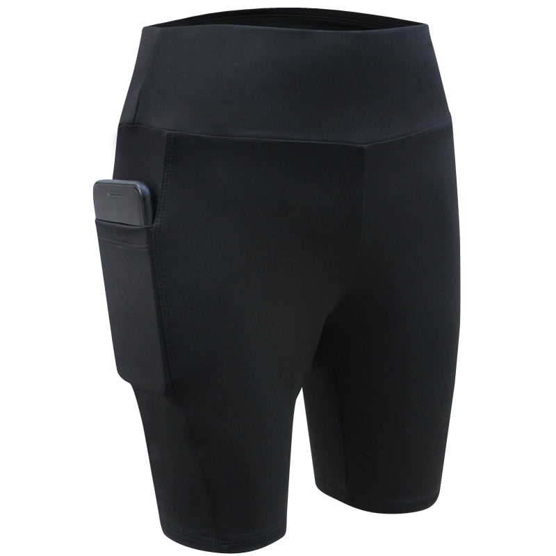 Acheter 6-black Waist High Stretchy Tight sports Shorts for women