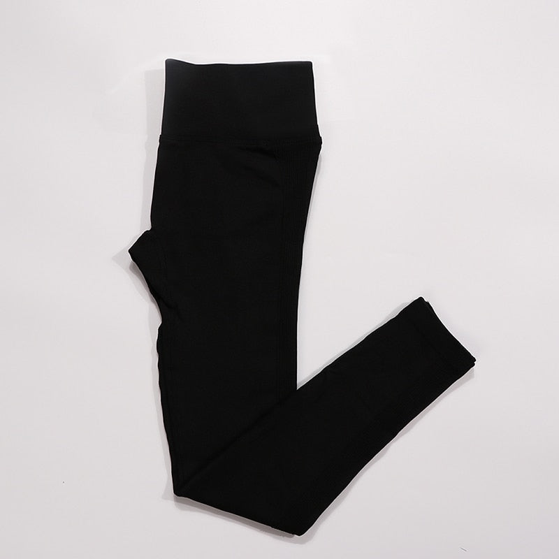 Buy black-long-pants High Waist Seamless Push Up Yoga Leggings for Women