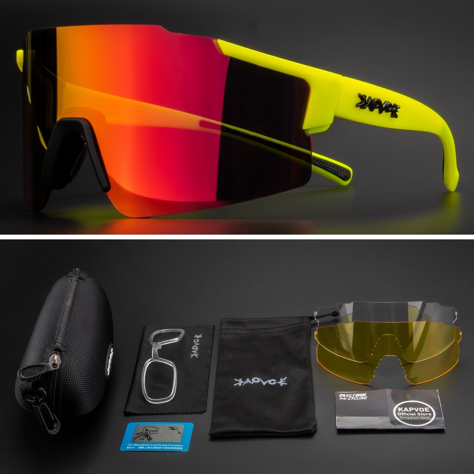 Photochromic Cycling Glasses Bike Goggles Bicycle Sport Sunglasses