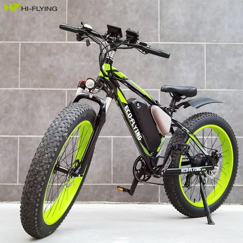 1000w 26inch fat tire 48V 13AH e- bike with 7 levels PAS system and LED meter