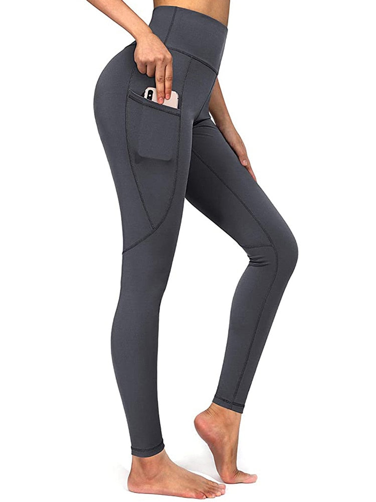 Buy dark-gray High Waist Seamless Printed Sport Leggings for Women