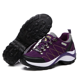 Compra purple Waterproof Platform Hiking Shoes for Women
